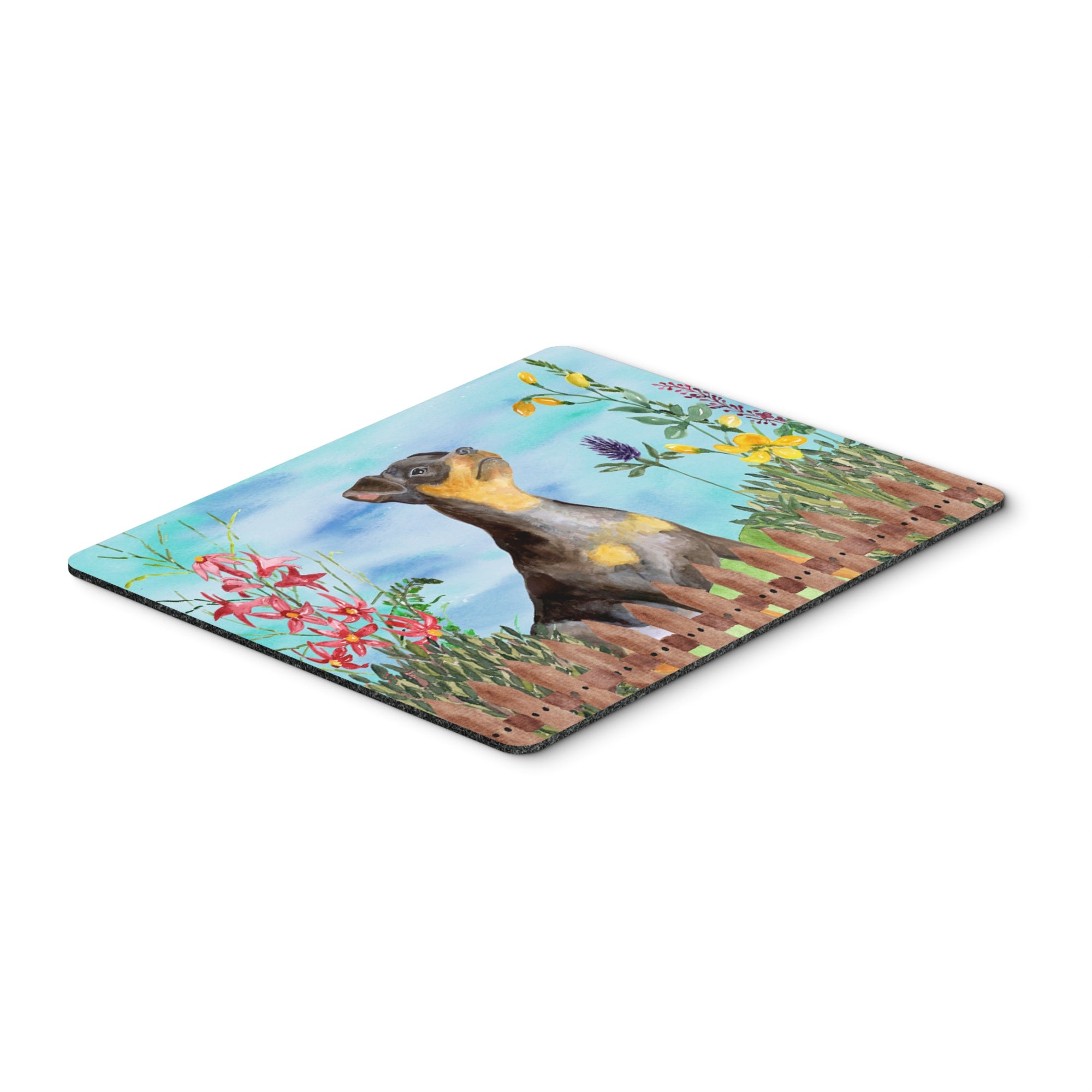'Caroline'S Treasures Miniature Pinscher #2 Spring Mouse Pad, Hot Pad Or Trivet, 7.75'''' X 9.25'''', Multicolor (Ck1286Mp)''